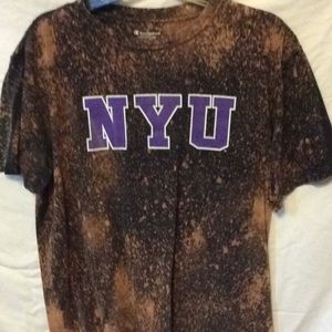 Men’s custom NYU tie-dye shirt size medium
